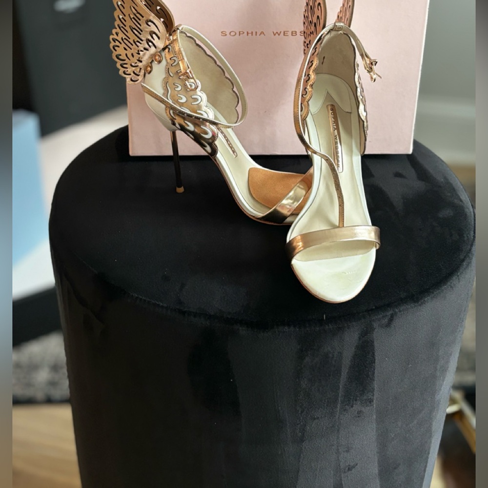 WORN ONCE SOPHIA WEBSTER Rose gold heels!